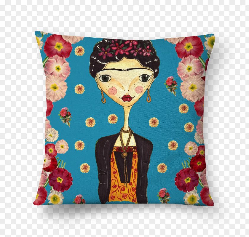 FRIDA Cushion Throw Pillows Textile Art PNG