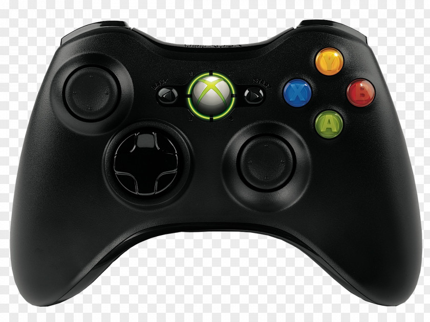 Gamepad Black Xbox 360 Controller Game Controllers Microsoft PNG