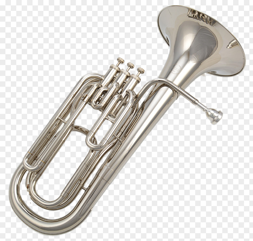 Li Key Euphonium Silver Saxhorn Tenor Horn Mellophone Wind Instrument PNG