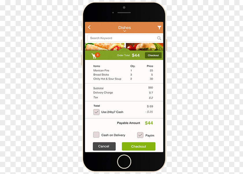 Restaurant Food Item Smartphone Online Ordering Mobile App Development PNG