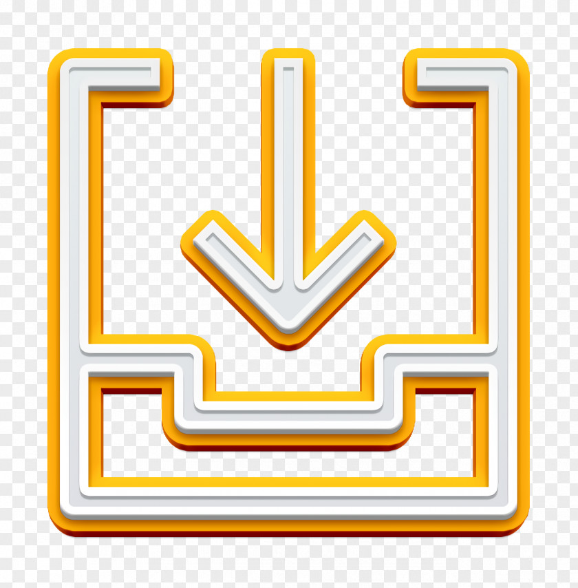 Symbol Yellow App Icon Essential Inbox PNG