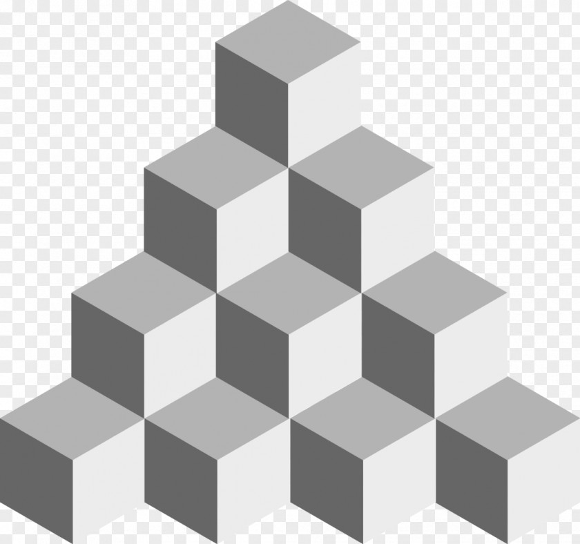 Cube Axonometric Projection Three-dimensional Space PNG