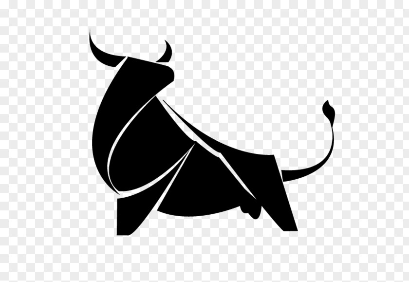 M Mammal Cattle Logo Black & White PNG