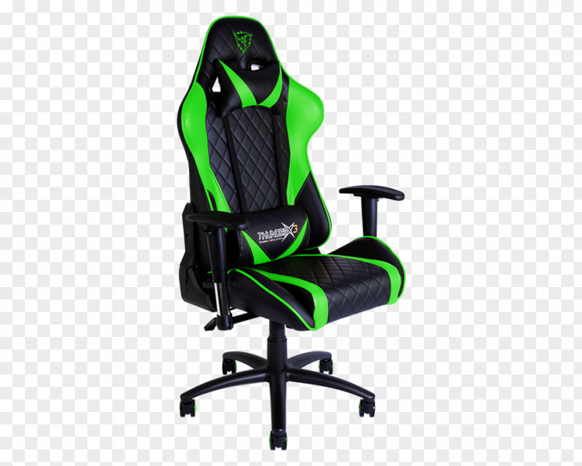 Clayton Green Gaming Chair ThunderX3 Padding Upholstery PNG