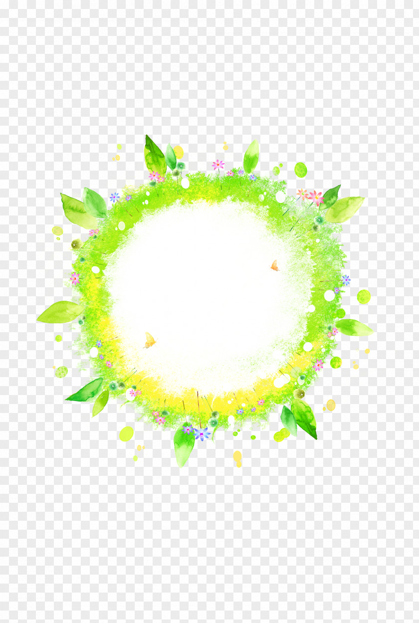 Green Circle Flower PNG