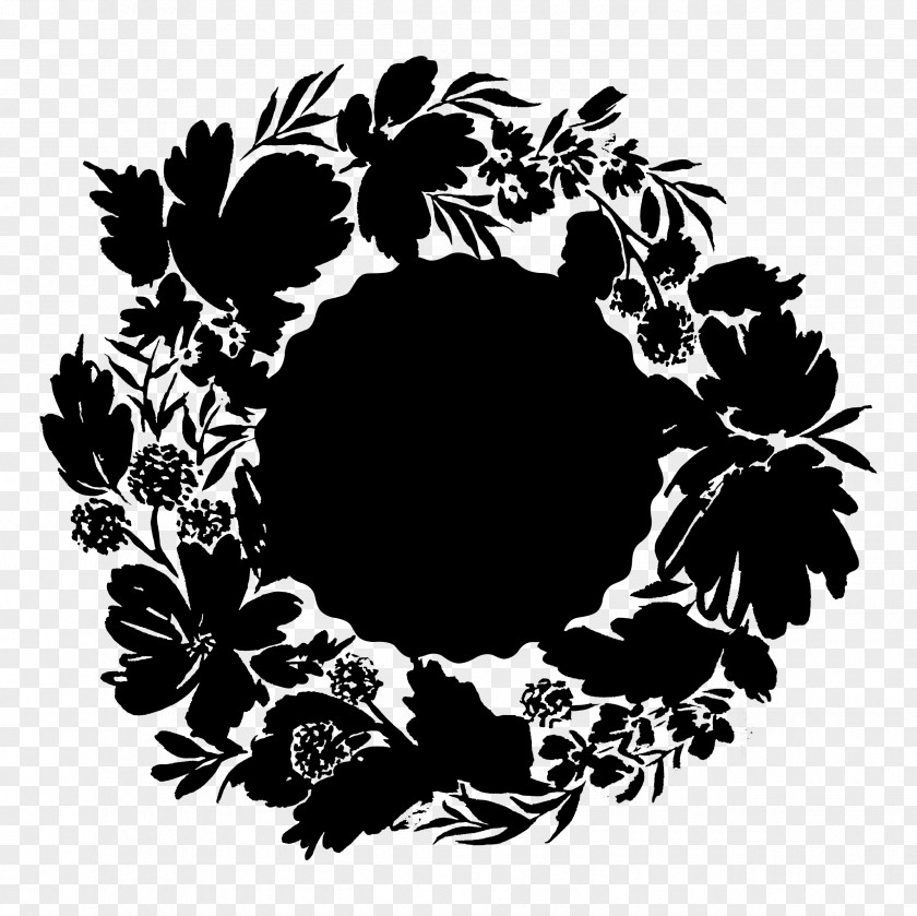 Leaf Wreath Font Pattern PNG