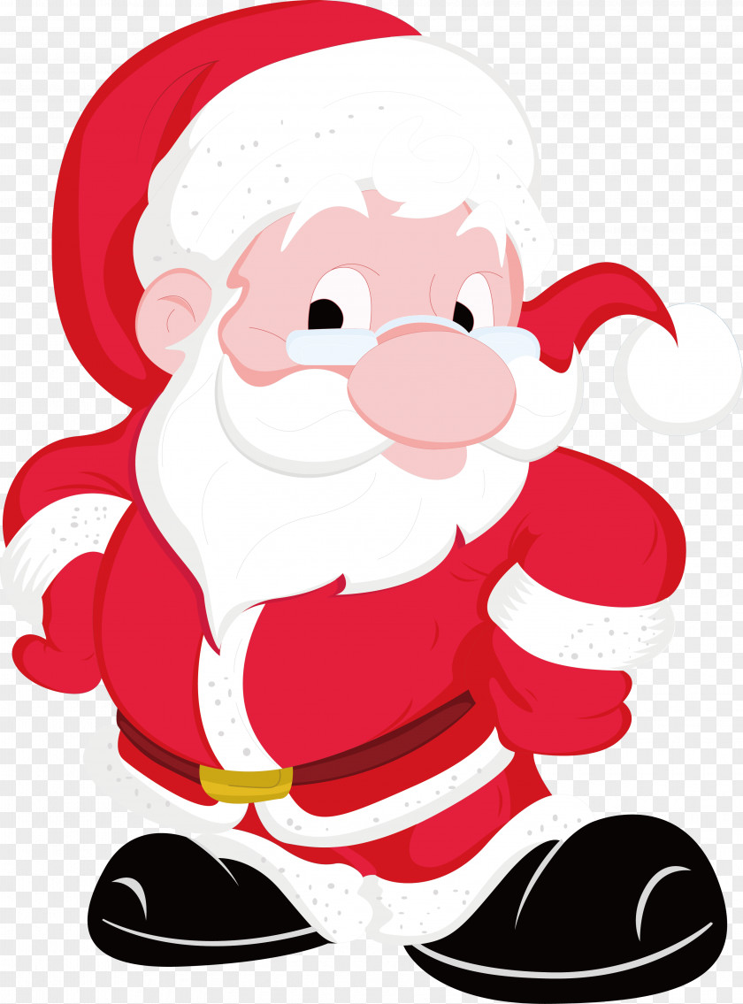 Santa Claus Design Christmas Cartoon Illustration PNG
