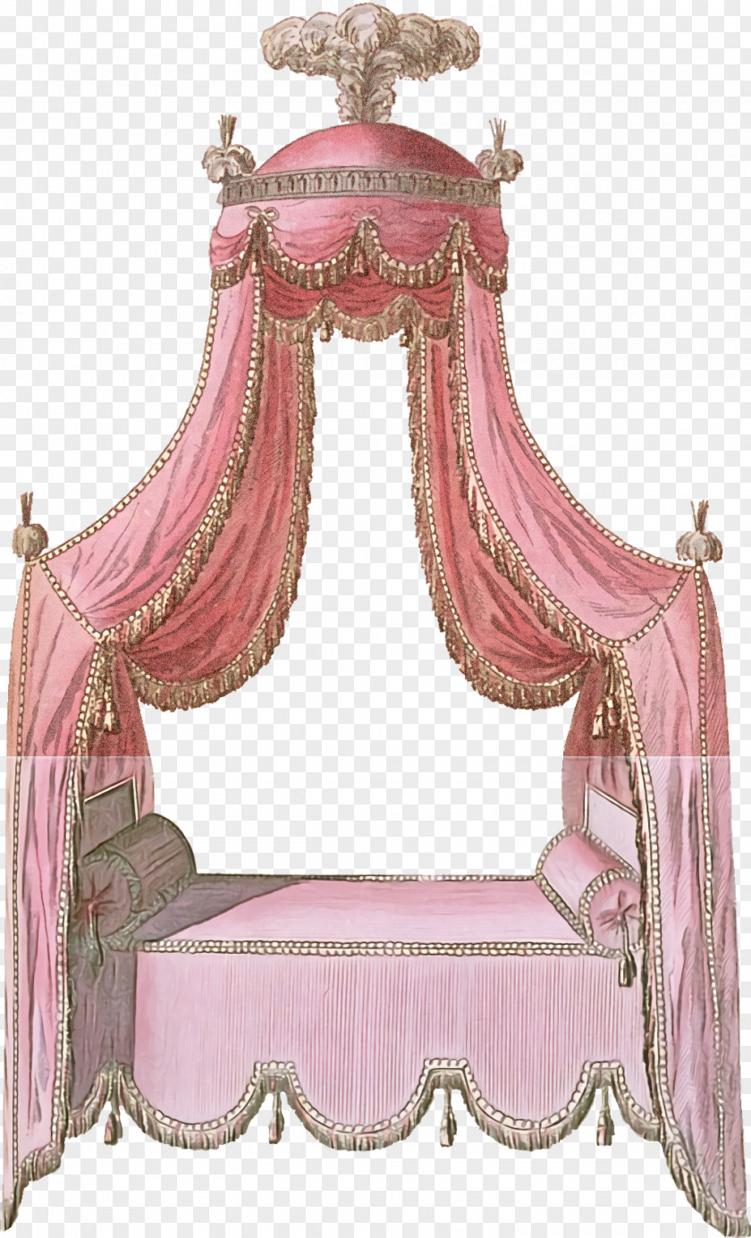 Textile Magenta Pink Bed Furniture Canopy Curtain PNG