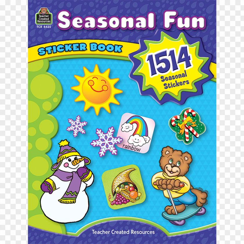 Book Seasonal Fun Sticker Book: 1514 Stickers Paperback Album PNG