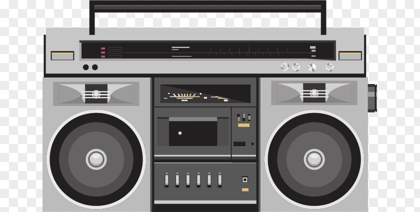 Creative Vintage Tape Recorders Golden Age Of Radio Boombox Clip Art PNG