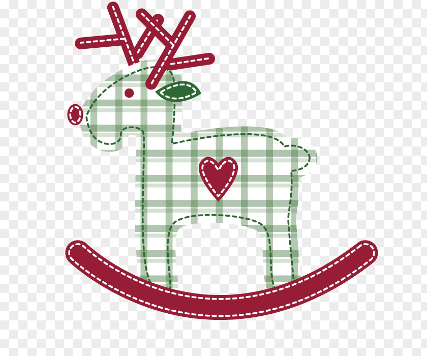 Deer Heart-shaped Picture Design Elements Cartoon Brush PNG