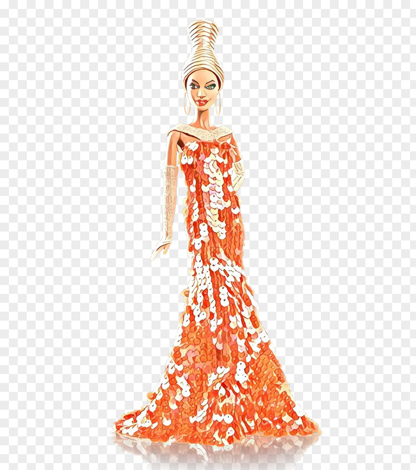 Fashion Illustration Costume Design Orange PNG
