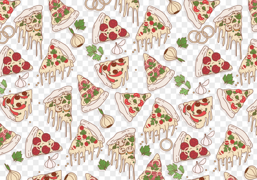 Fast Food Pattern Background Italian Sausages Pizza Cuisine Hamburger Salami PNG