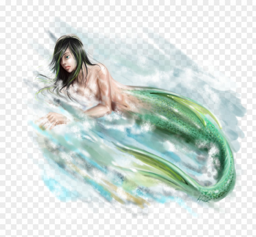 Mermaid Black Hair Desktop Wallpaper Computer PNG
