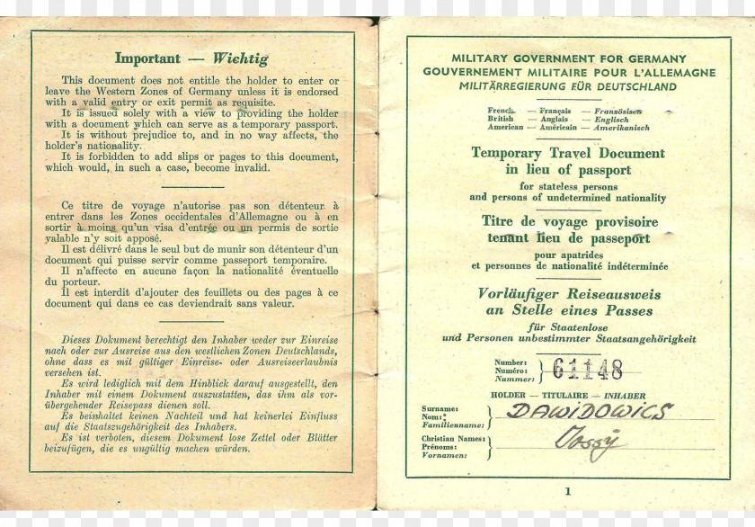 Passport Invitation Document PNG