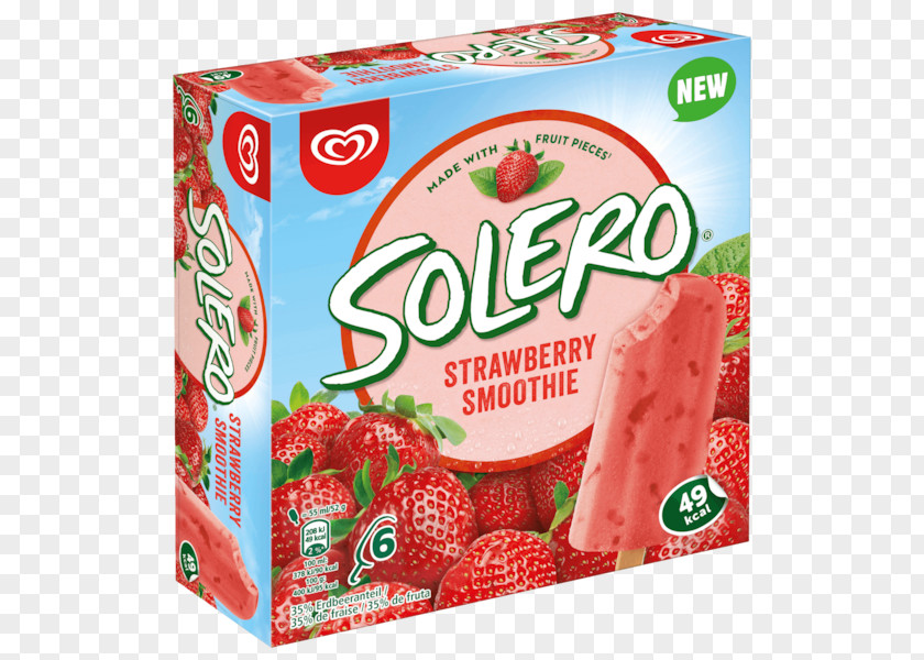Strawberry Smoothie Ice Cream Wall's Solero PNG