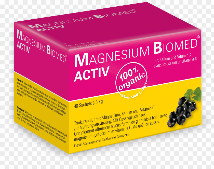 Biomed Magnesium Activ Cassis Pack 40 Stk. Potassium Chemistry Of Ascorbic Acid AG PNG