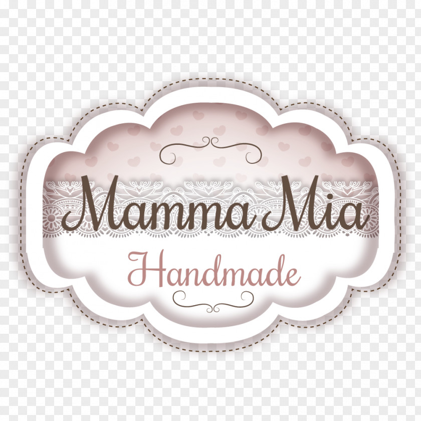 Mamma Mia Felt Sheep Logo Wool Rubber Stamp PNG