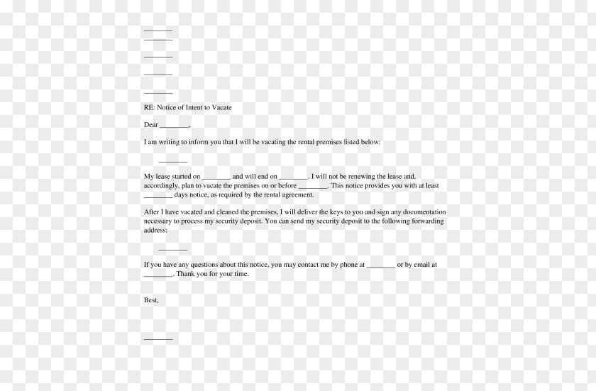 Notice Document Letter Of Intent Contract Writing PNG