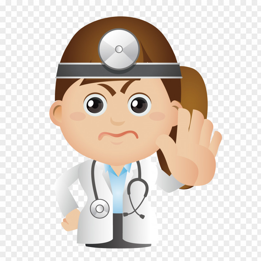 Vector Angry Doctor Cartoon Clip Art PNG