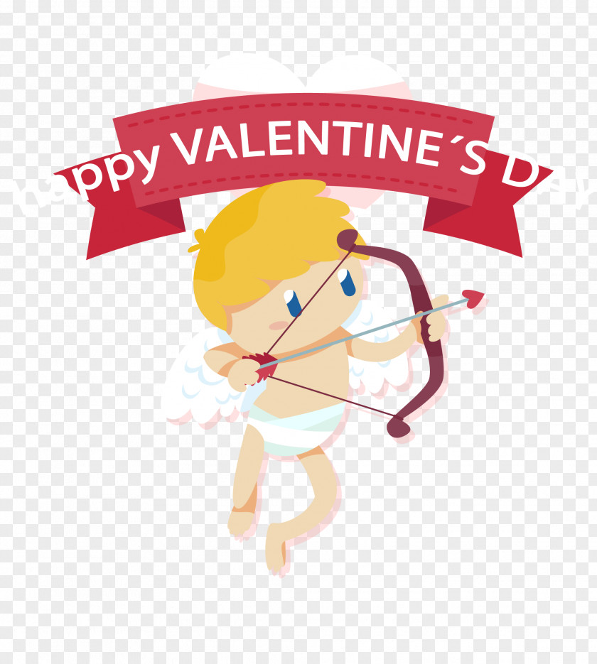 Cartoon Archery Cupid Vector Material PNG