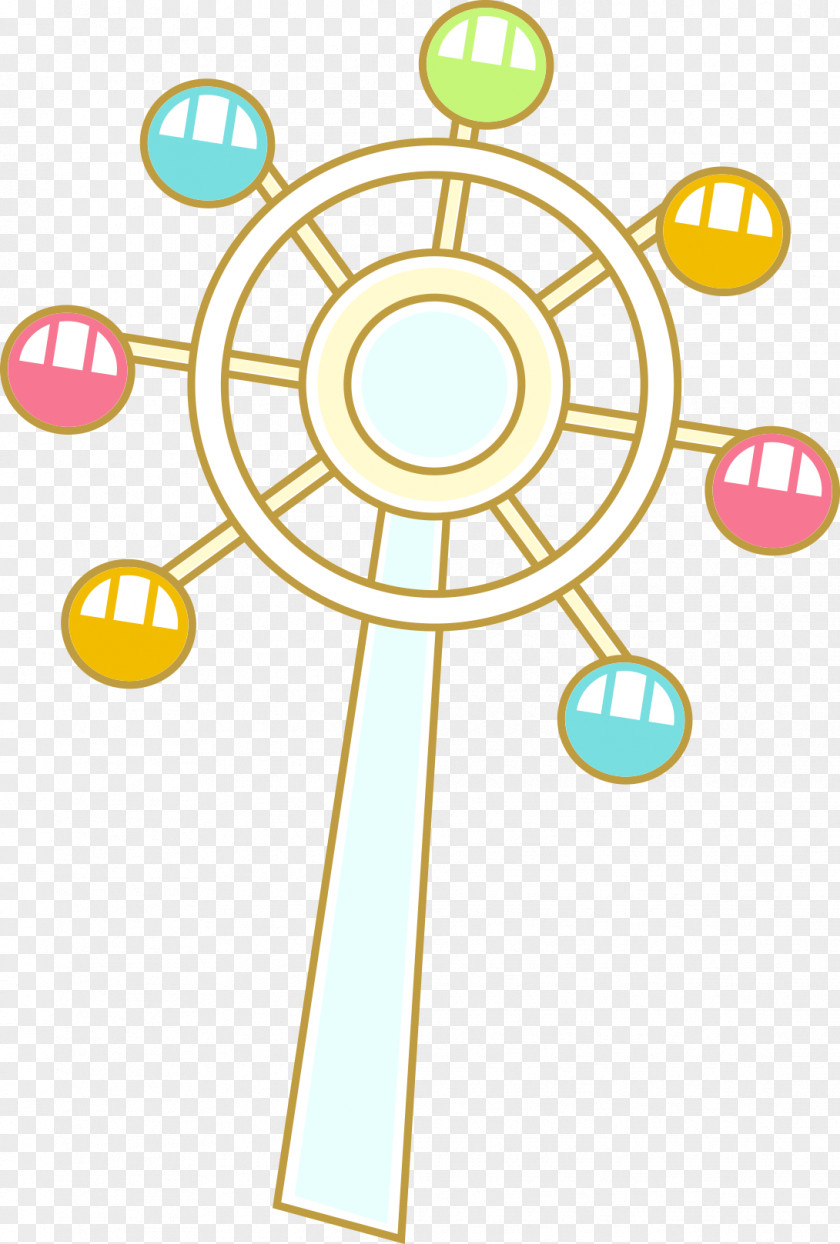 Cute Cartoon Ferris Wheel Computer File PNG