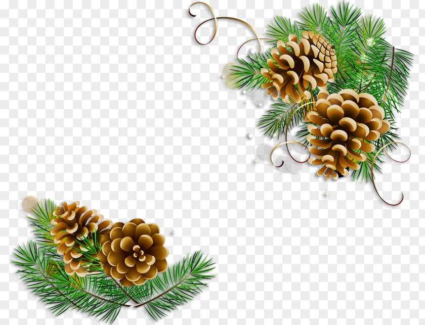 Pine Tree Border Christmas Day Paper Painting Ornament Decoupage PNG