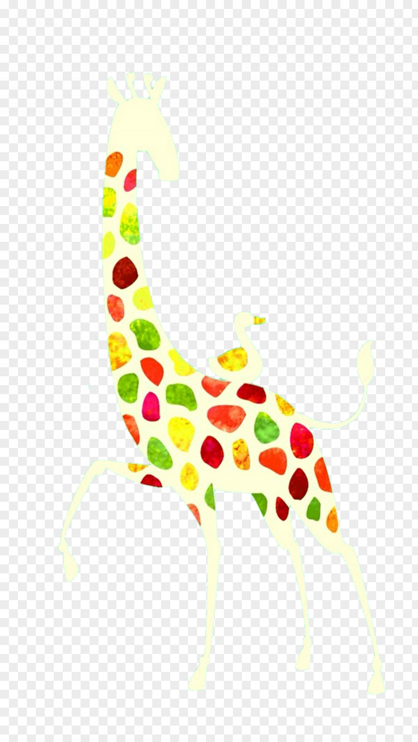 Creative Giraffe Reindeer Illustration PNG