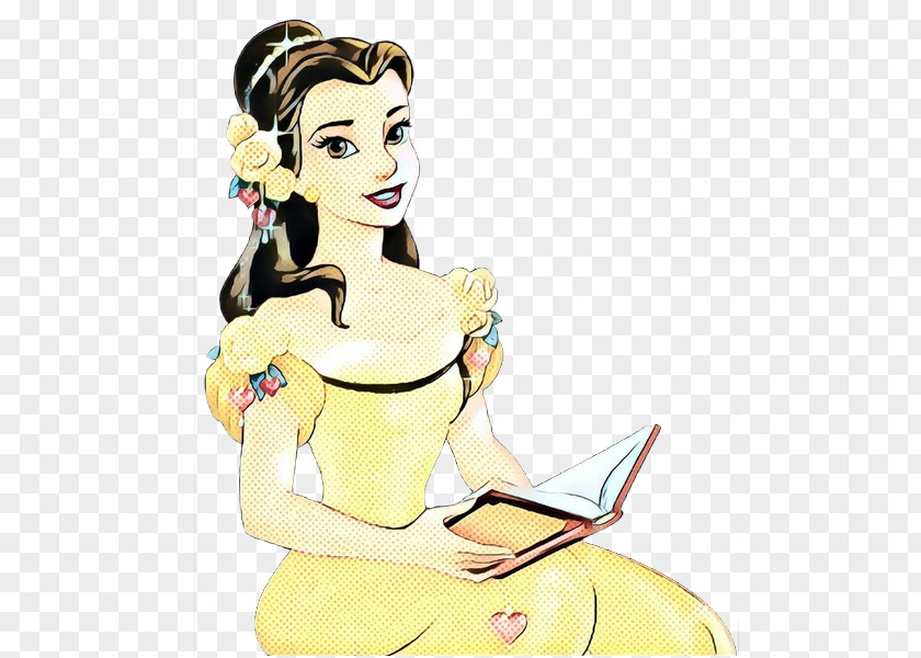 Black Hair Fashion Illustration Cartoon Sitting Yellow Clip Art PNG