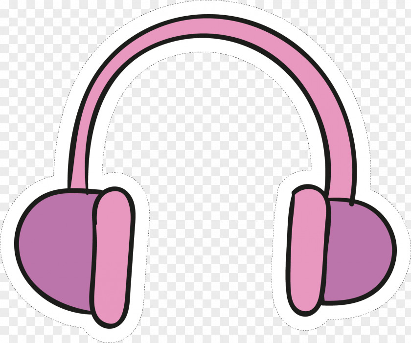 Vector Hand-painted Headphones Sound PNG