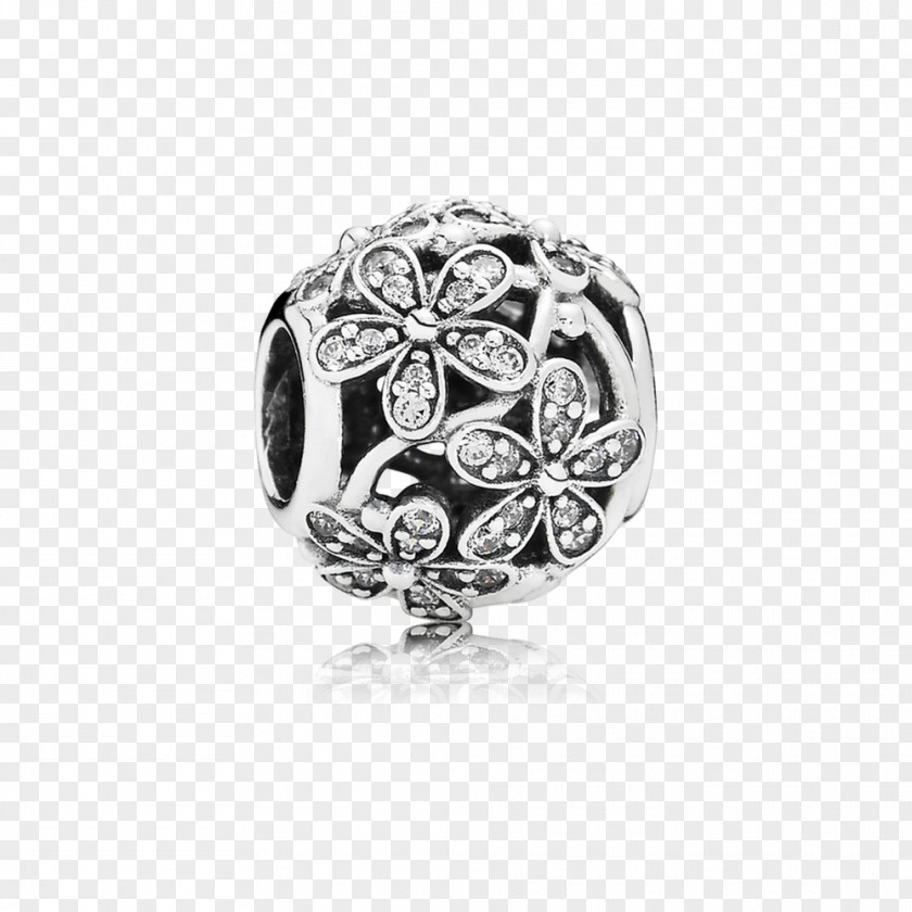 Diamond Stud Transparent Pandora Silver Charm Bracelet Cubic Zirconia PNG