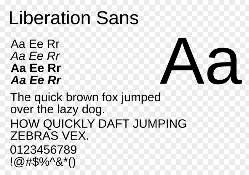 Liberation Fonts Typeface Monospaced Font PNG