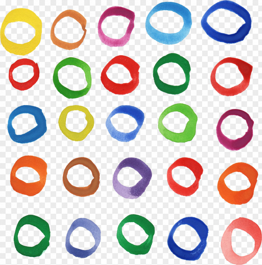 Pattern Watercolor Painting Circle PNG