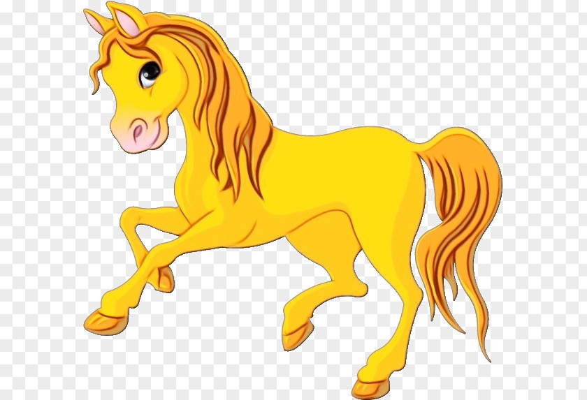 Stallion Mare Animal Figure Horse Mane Cartoon Yellow PNG