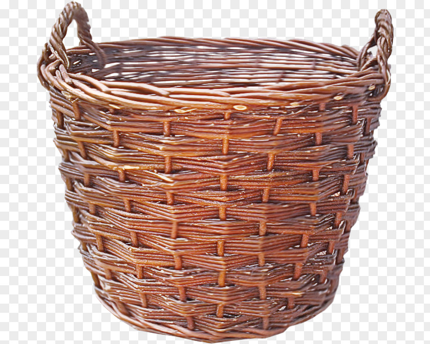 Storage Basket Wicker Bicycle Accessory Hamper PNG