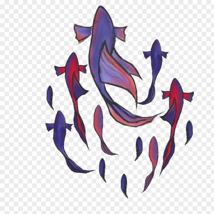 Fishy Poster Illustration Clip Art Fish Design Purple PNG