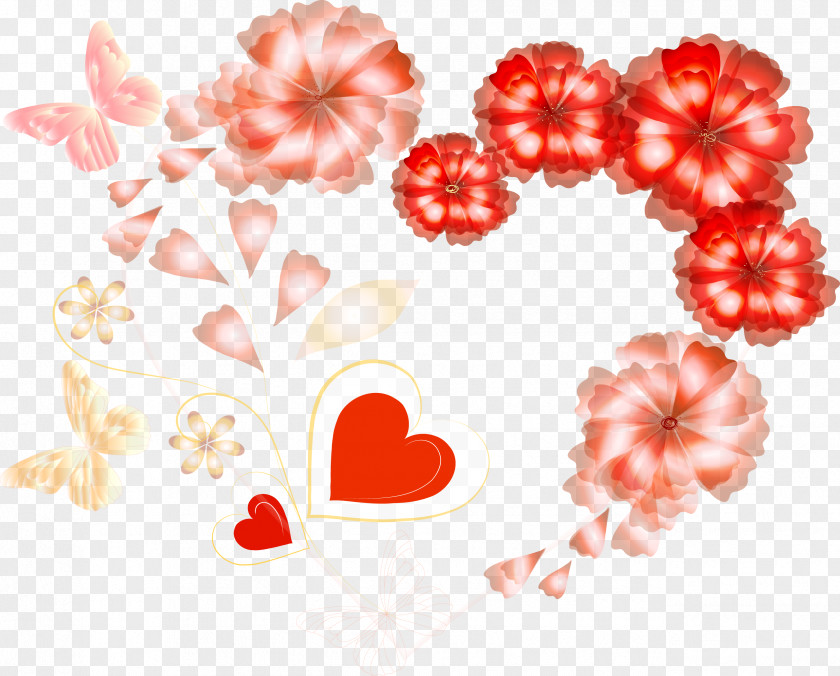 Flower Heart Valentine's Day PNG