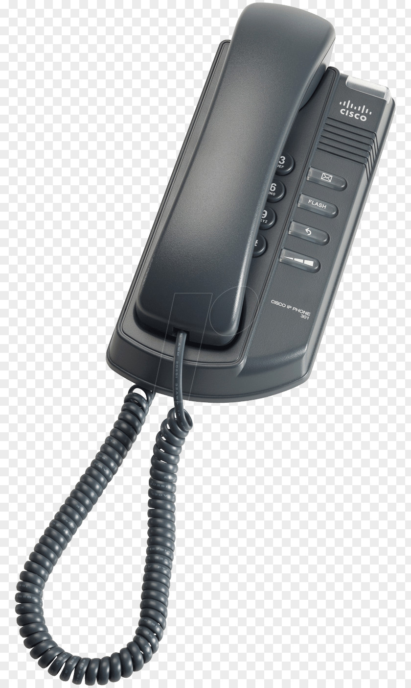 VoIP Phone Cisco SPA 301 Telephone Voice Over IP Session Initiation Protocol PNG