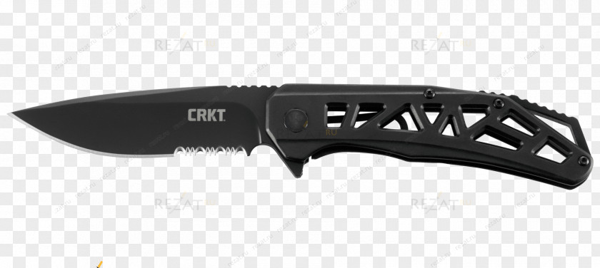 Knife Hunting & Survival Knives Columbia River Tool And CRKT K330GGP K330KKS Gusset Black Triple Point Serrations Folder PNG