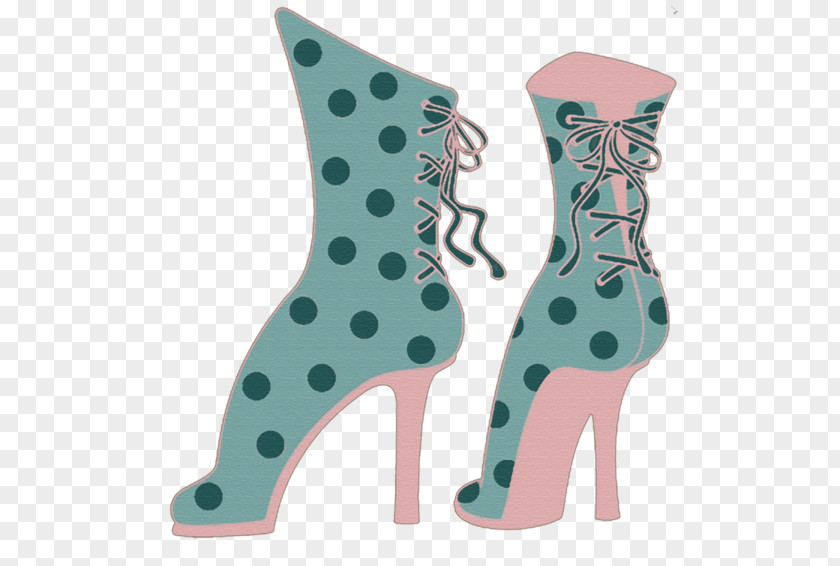 Hand-painted Dot High Heels High-heeled Footwear Shoe Drawing PNG