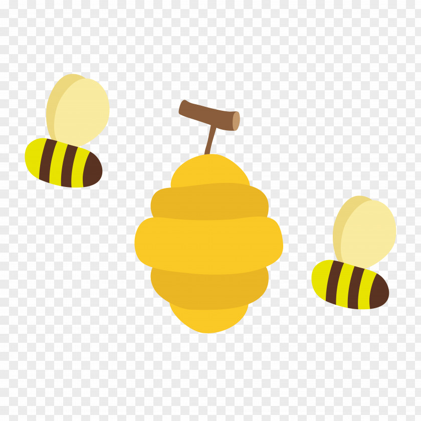 Insect Pollinator Honeybee Bee Yellow Membrane-winged Clip Art PNG