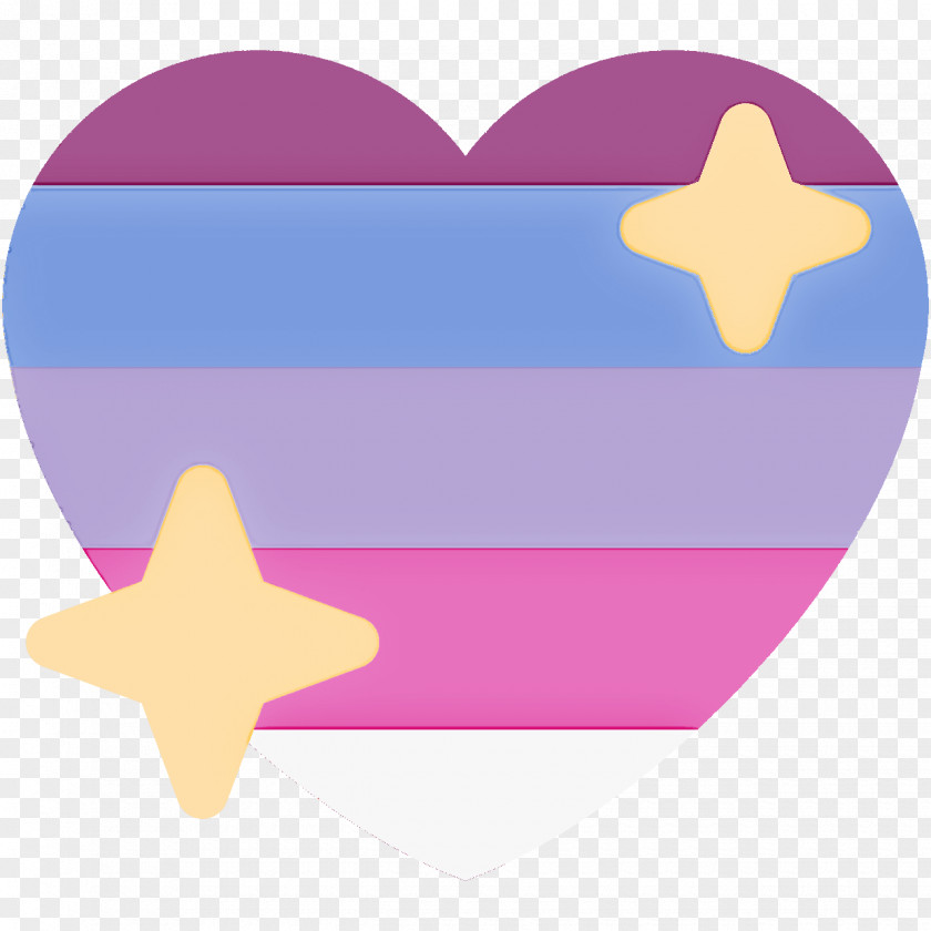 Purple Pink Heart Star PNG