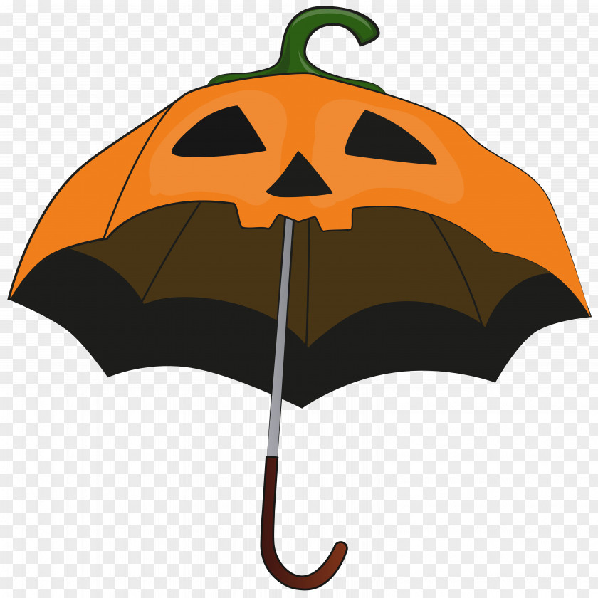 Umbrella Pumpkin Halloween Clip Art PNG
