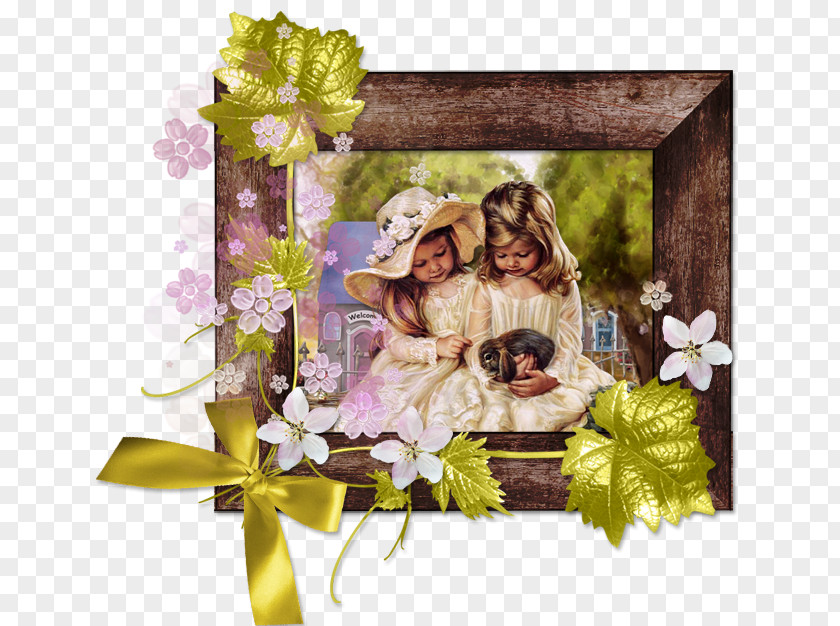 Zj Picture Frames Floral Design Paper Painting Film Frame PNG