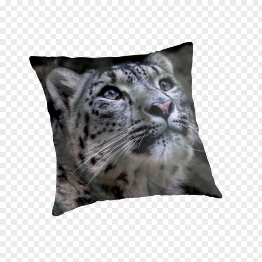 Leopard Snow Throw Pillows Whiskers Cushion PNG
