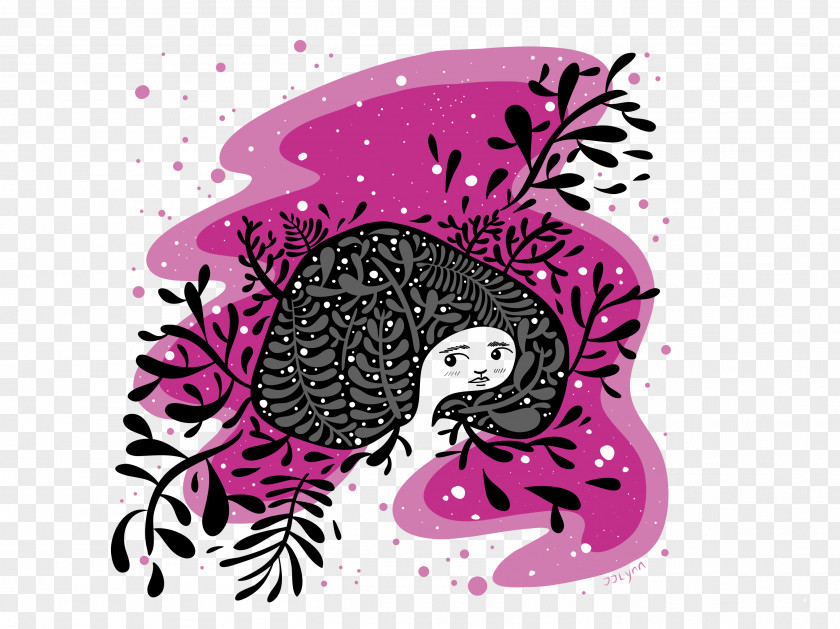 Magenta Hedgehog Graphic Background PNG