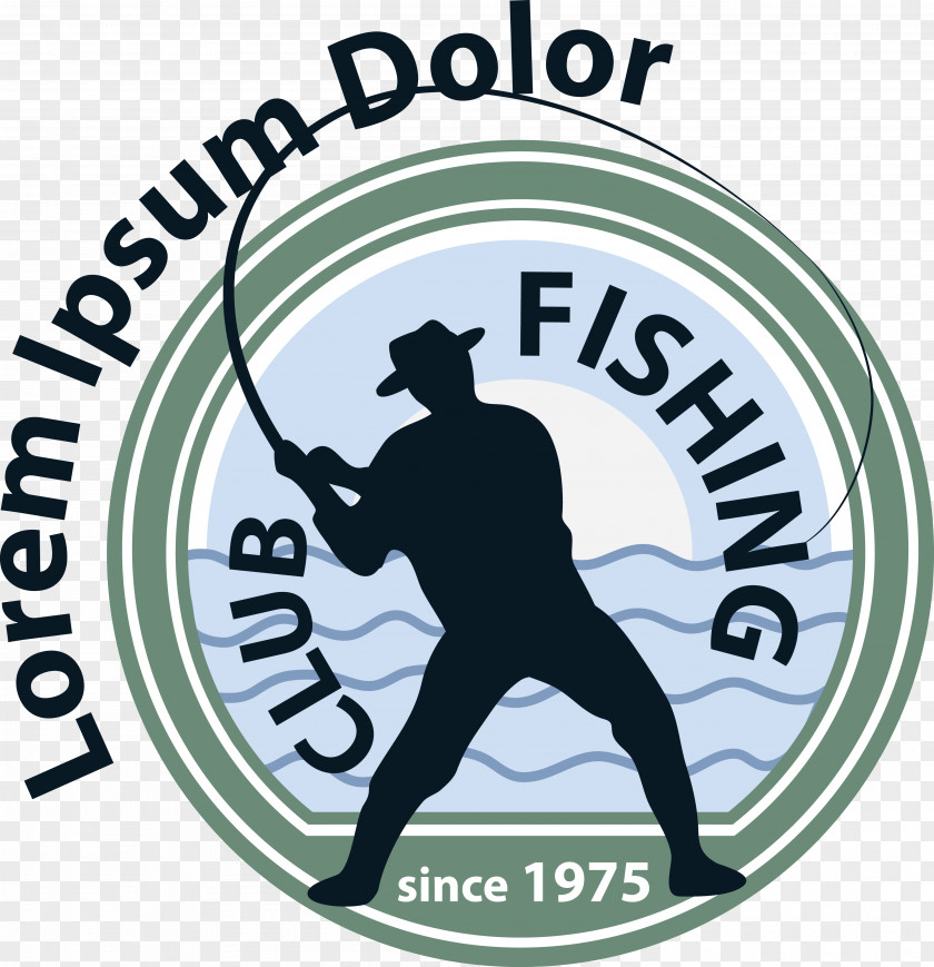 Rejection Fishing Rod People Logo Vector Material Fisherman Angling PNG