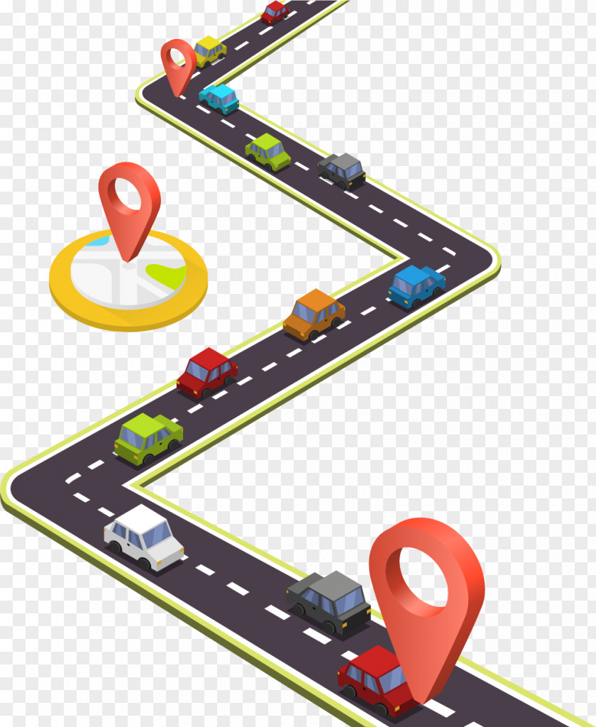 Right Angle Of A Road Illustration PNG