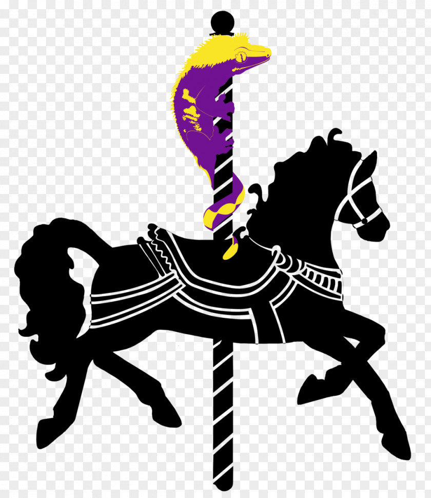 Carousel Hourse Horse Halter Silhouette Character Clip Art PNG