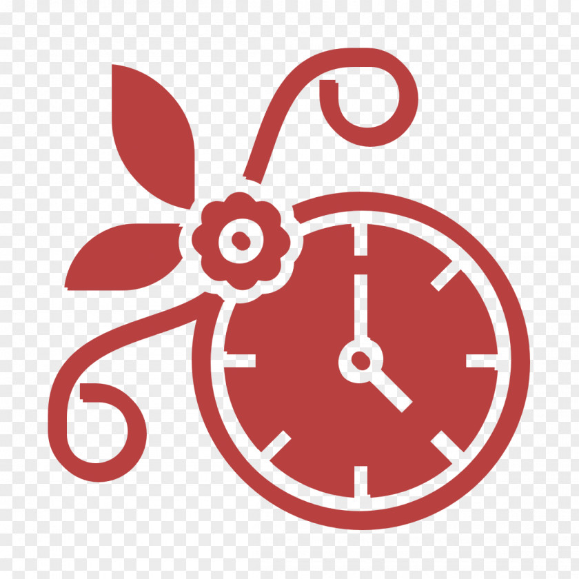 Flower Icon Wall Clock Home Decoration PNG